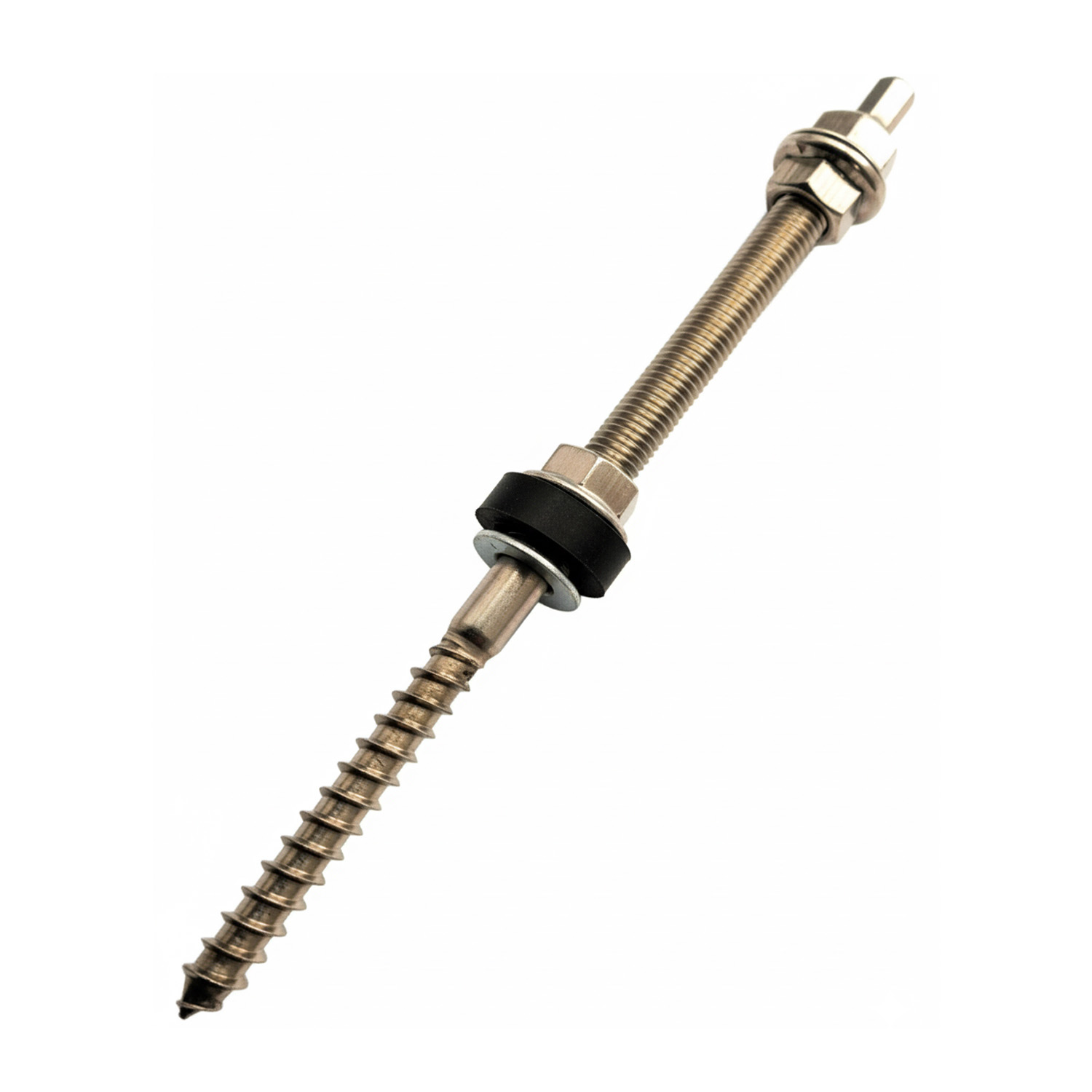 Гвинт з подвійною різьбою M10x250 / A2 КОМПЛЕКТ